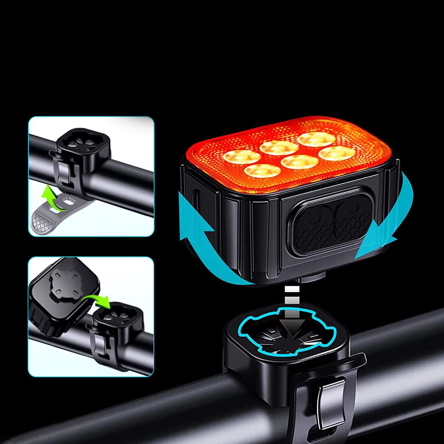 Juego de luces para bicicleta LED de 350 y 50 lúmenes 6/8