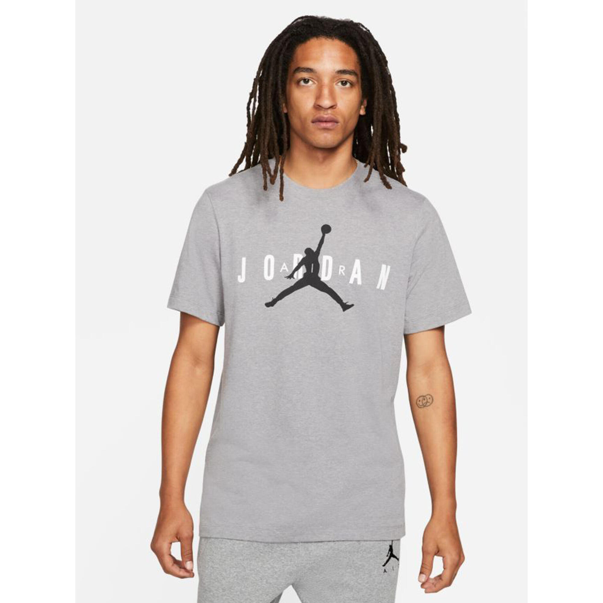Koszulka męska nike air jordan wordmark tee carbon heather