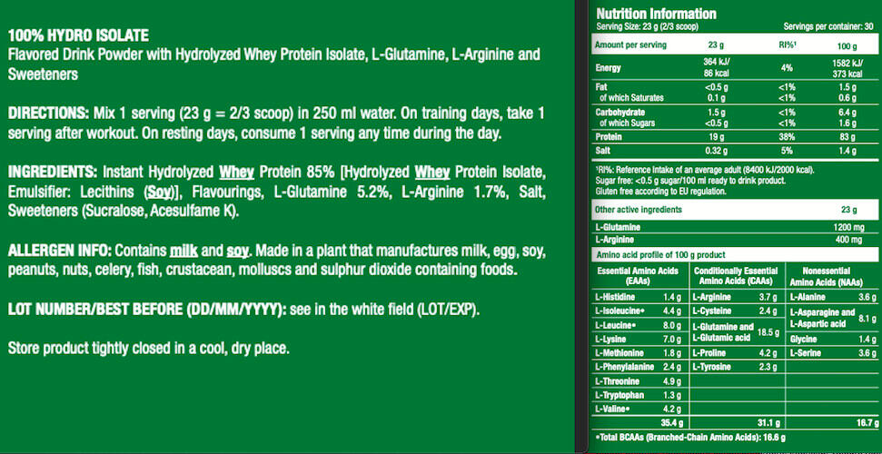 Whey hydrolysée - 100% Hydro Isolate - Vanille 3/5