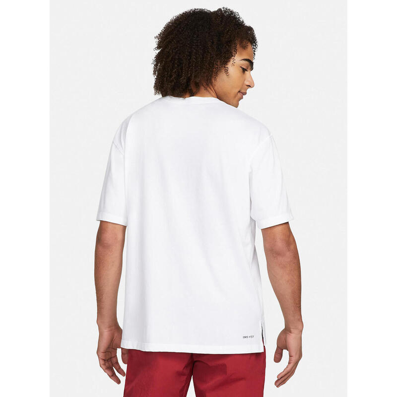 Tricou sport dh8920100 cu mânecă scurtă alb bărbătesc