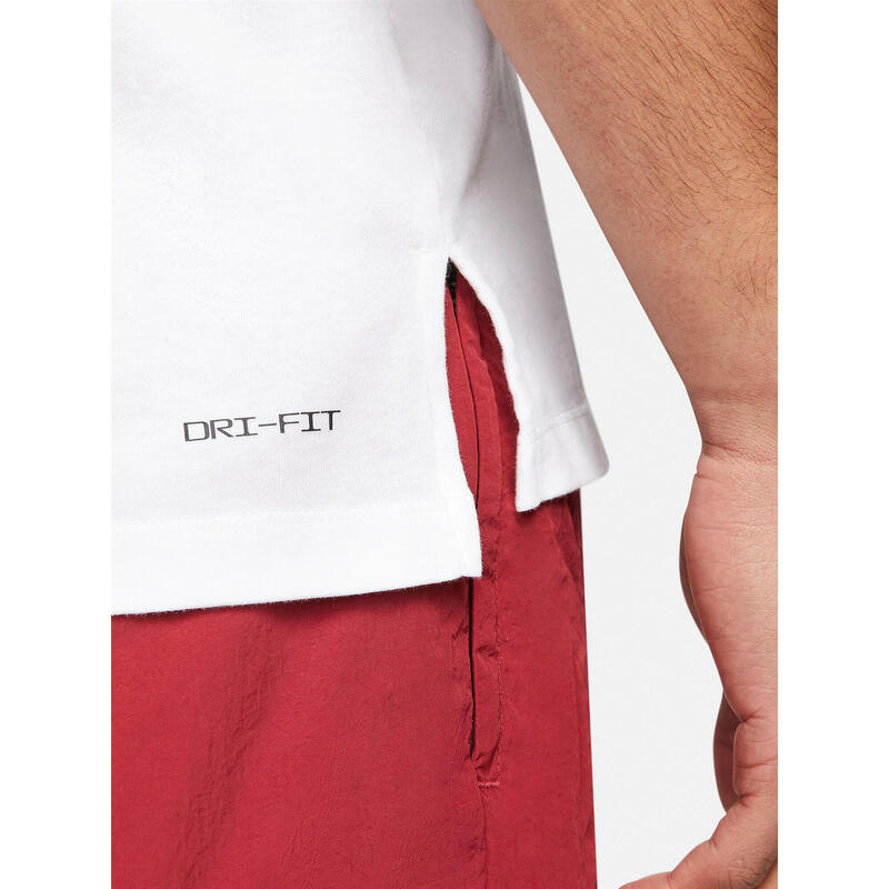 Tricou sport dh8920100 cu mânecă scurtă alb bărbătesc