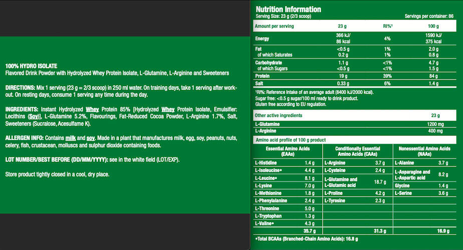 Whey hydrolysée - 100% Hydro Isolate - Chocolat 3/5
