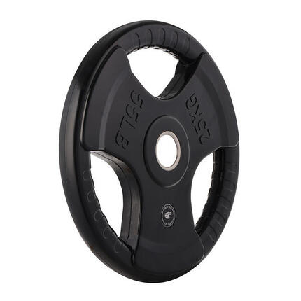 Set van 2 Triple Grip schijven voor bodybuilding, 25 kg, Fitness Tech
