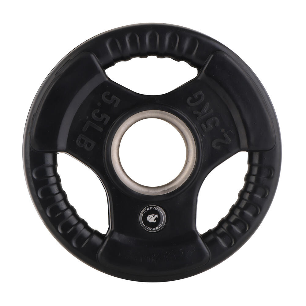 Conjunto 2 Discos Triplo Agarre 2,5kg 50mm Fitness Tech 2/5