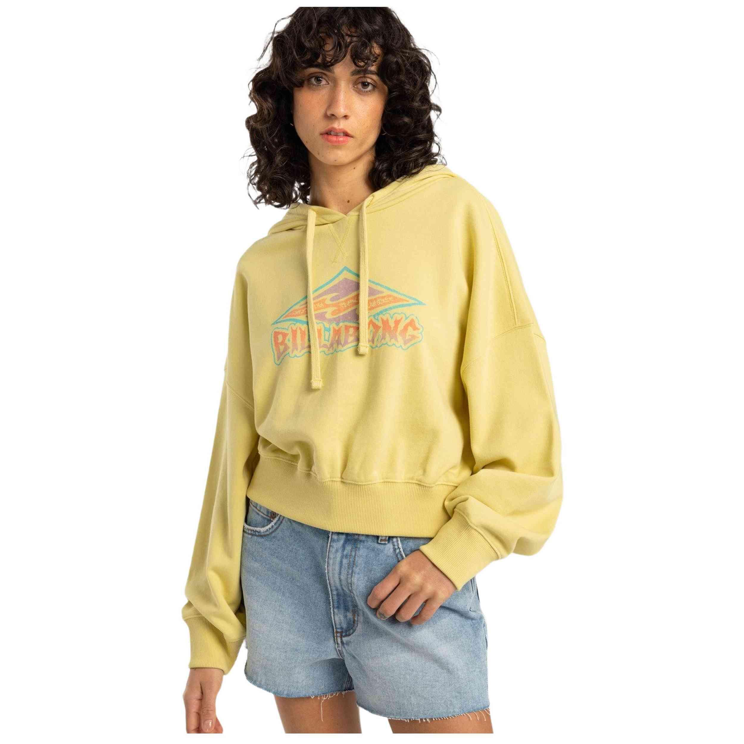 Billabong - Sweat À Capuche Billabong Modèle Ebjft00146-yfj0 Pour Femmes - Sweat-shirt - Jaune - Decathlon