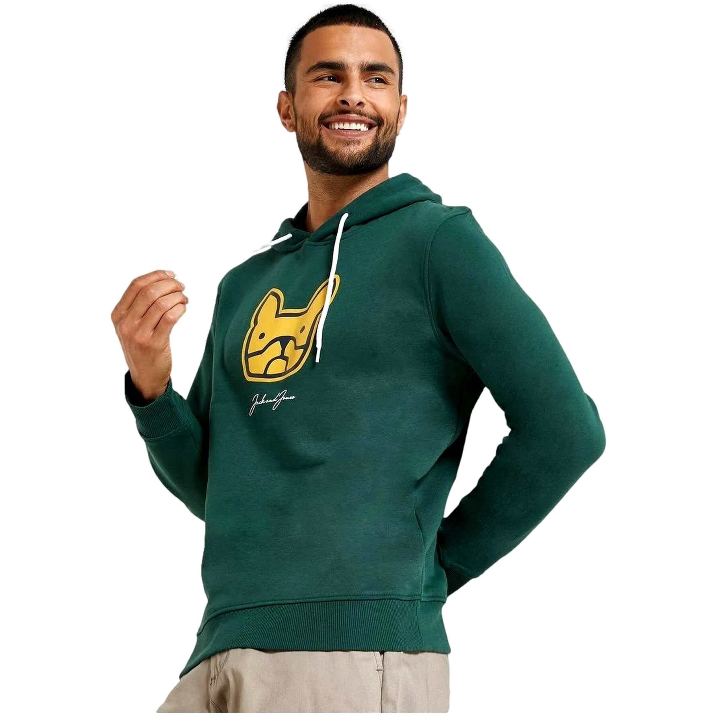 Jack&jones - Sweat À Capuche Jack&jones Modèle 12219677-green Pour Homme - Sweat-shirt - Vert - Decathlon