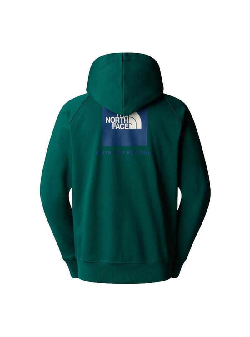 Felpe pile per uomo The North Face Raglan box verde. 2/2