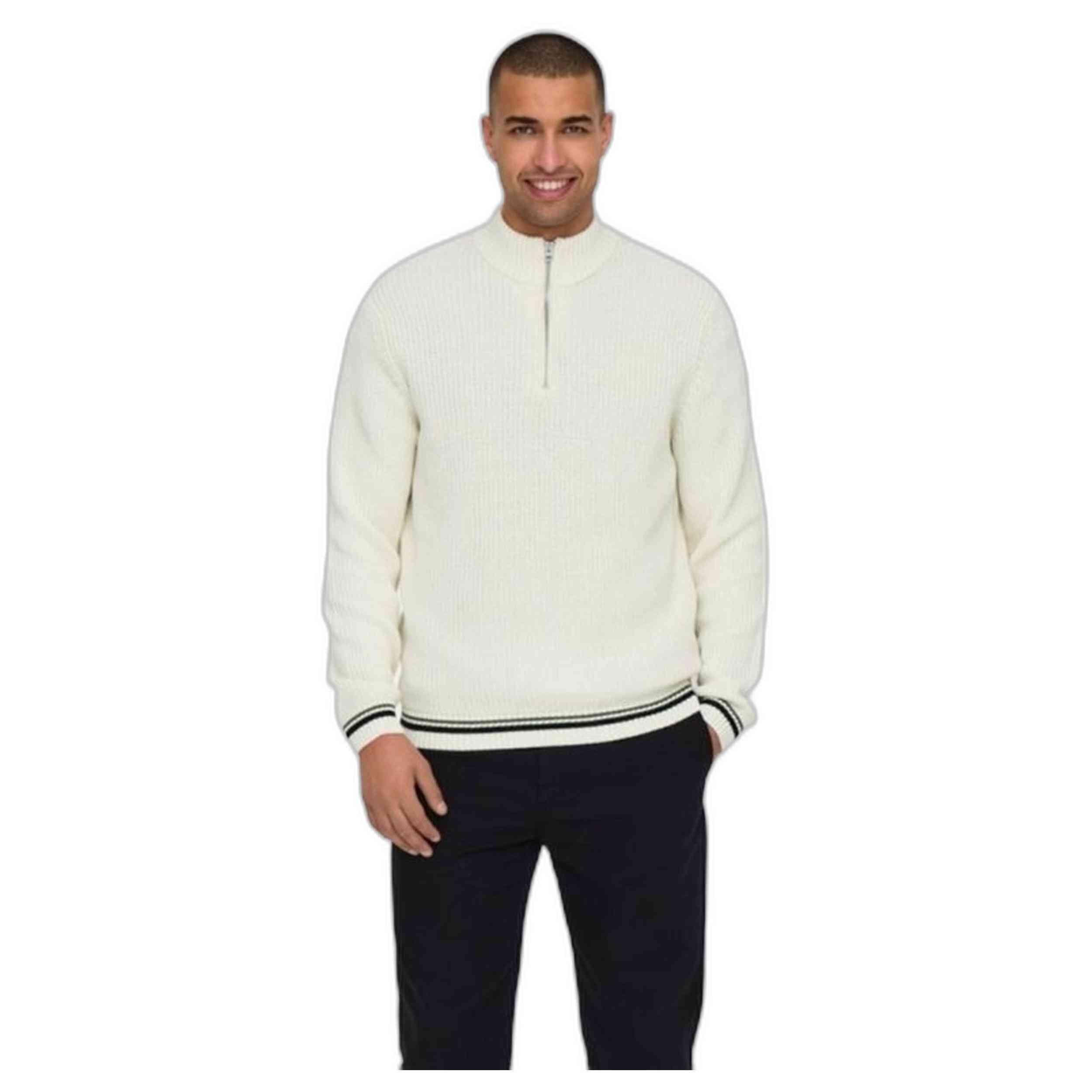 Sweat Only & sons modèle 22031007-CLOUDDANCERHALFZIP pour homme 2/4