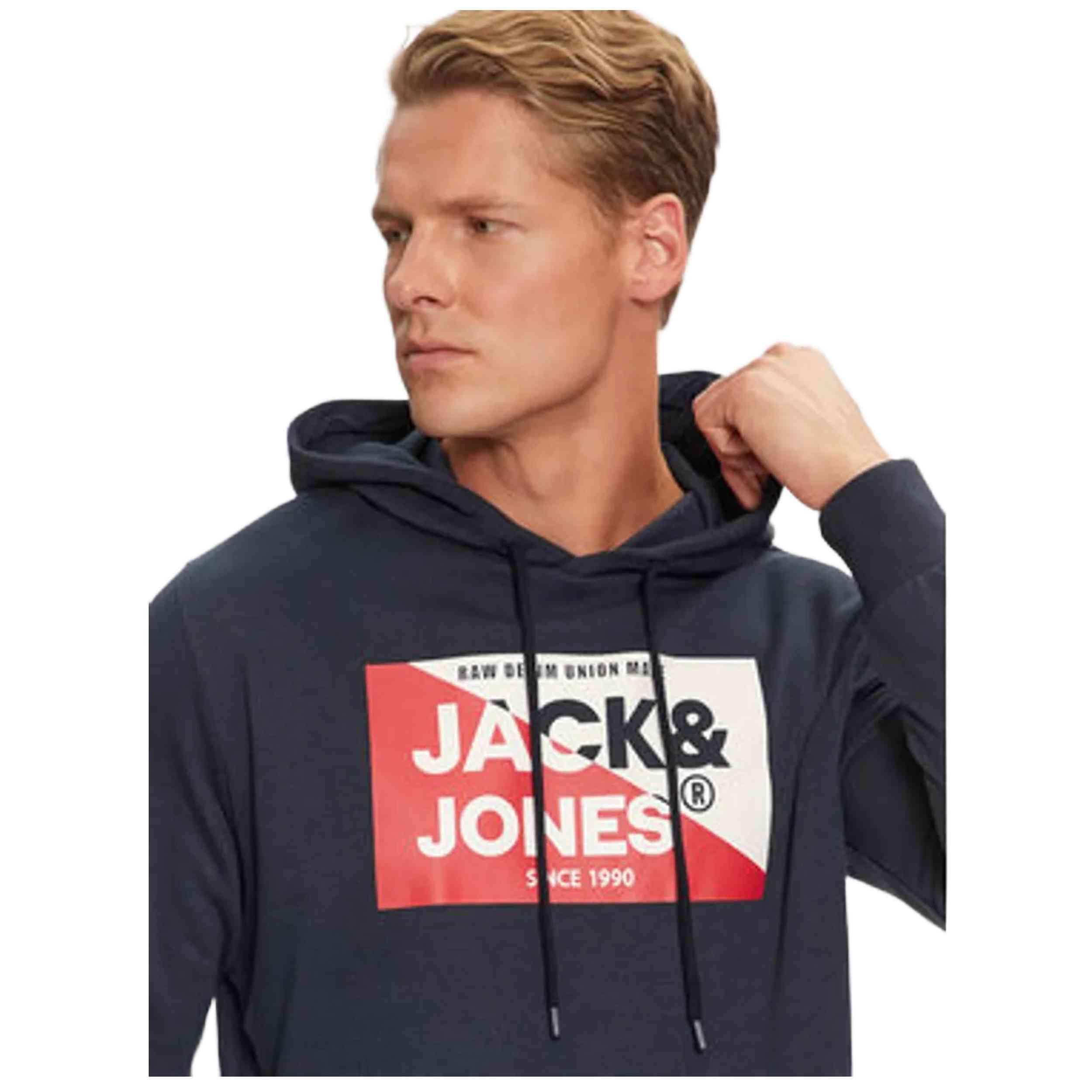 Sweat à capuche Jack&jones modèle 12256849-AZUL pour homme 4/4