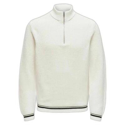 Sweater only & sons model 22031007-clouddancerhalfzip voor mannen