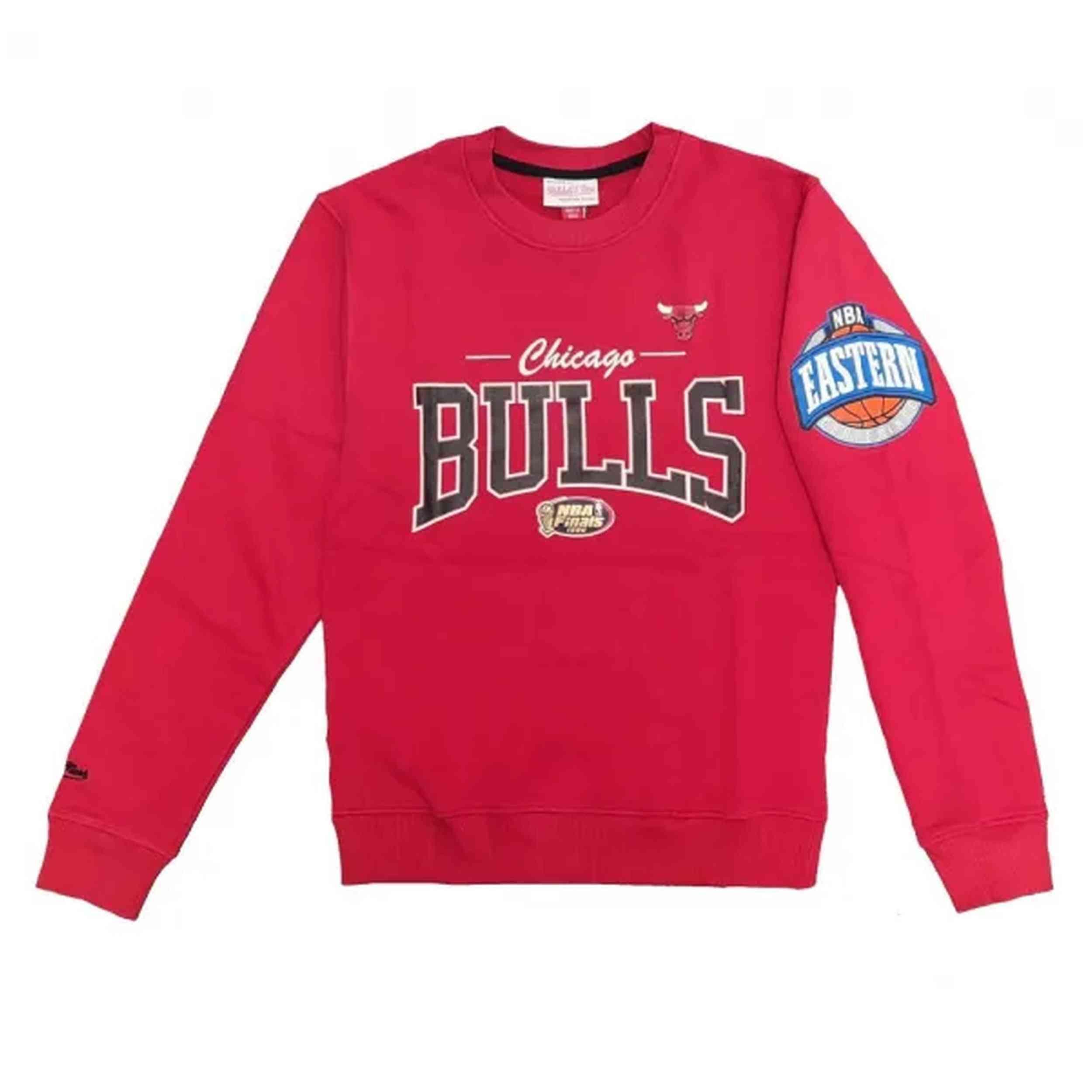 Sweat Mitchell & ness modèle BMFONTL1545-RED pour homme 1/2