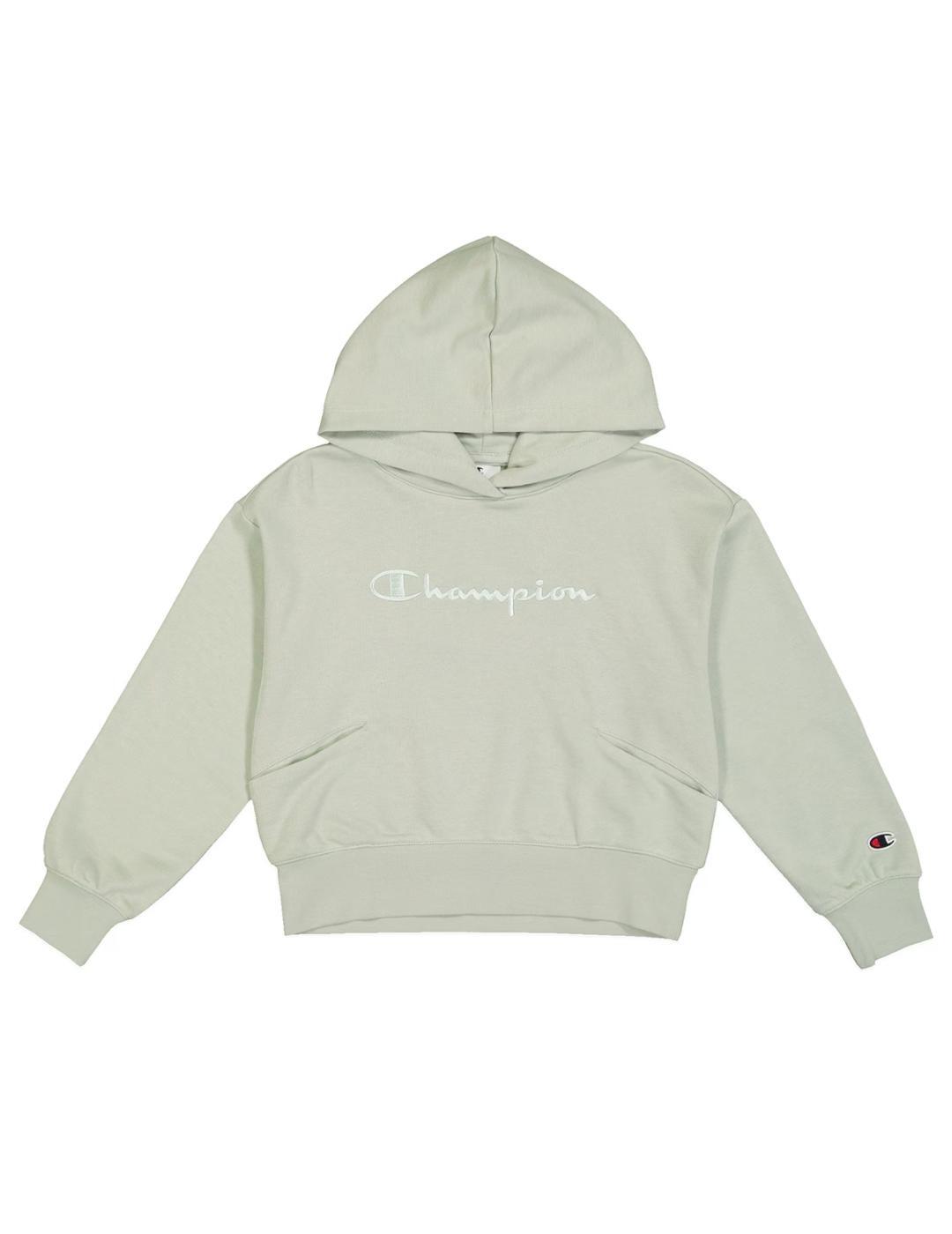 Maillot et sweat à capuche pour fille Champion Hooded Vert 1/3
