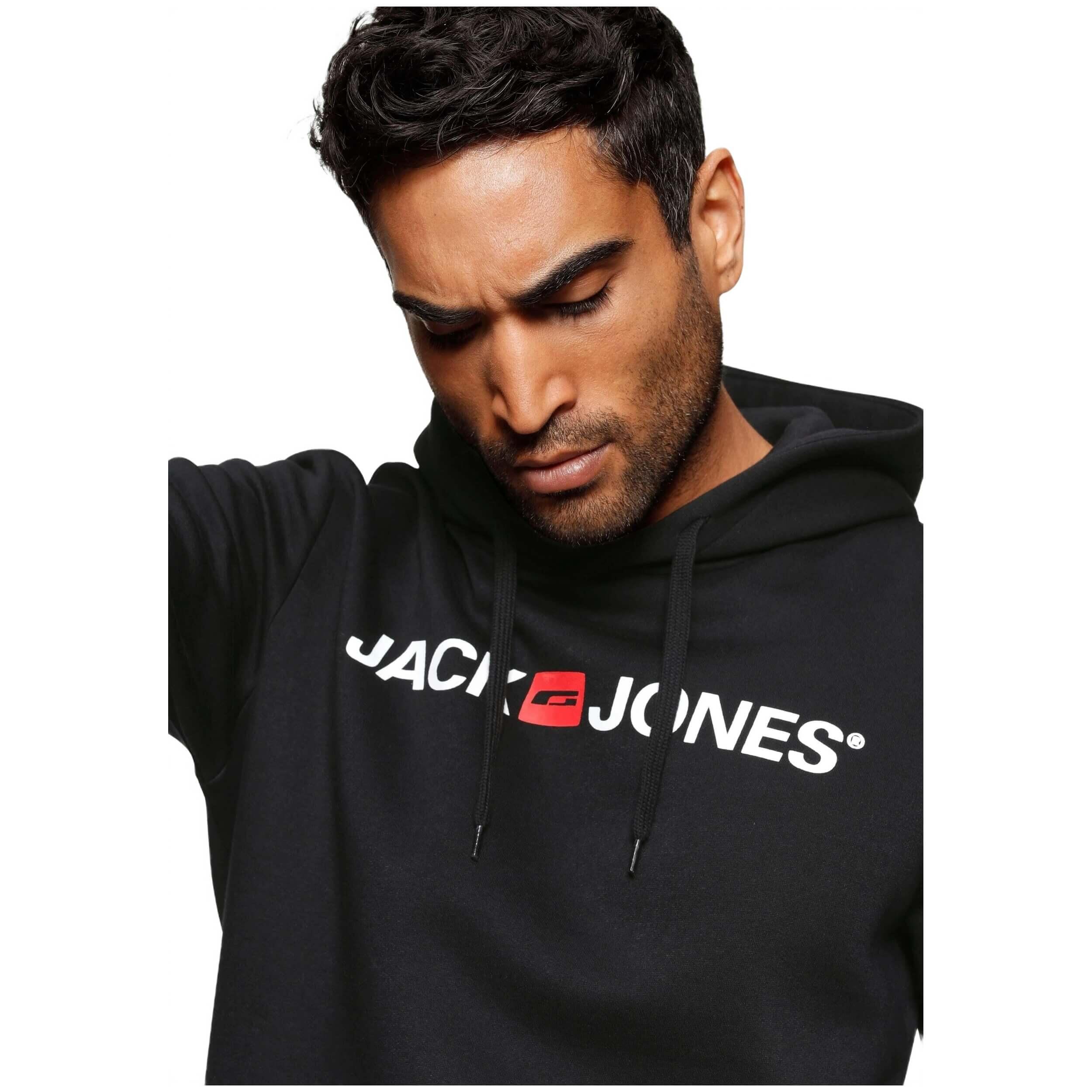Sweat à capuche Jack&jones modèle 12137054-BLACK pour homme 4/4