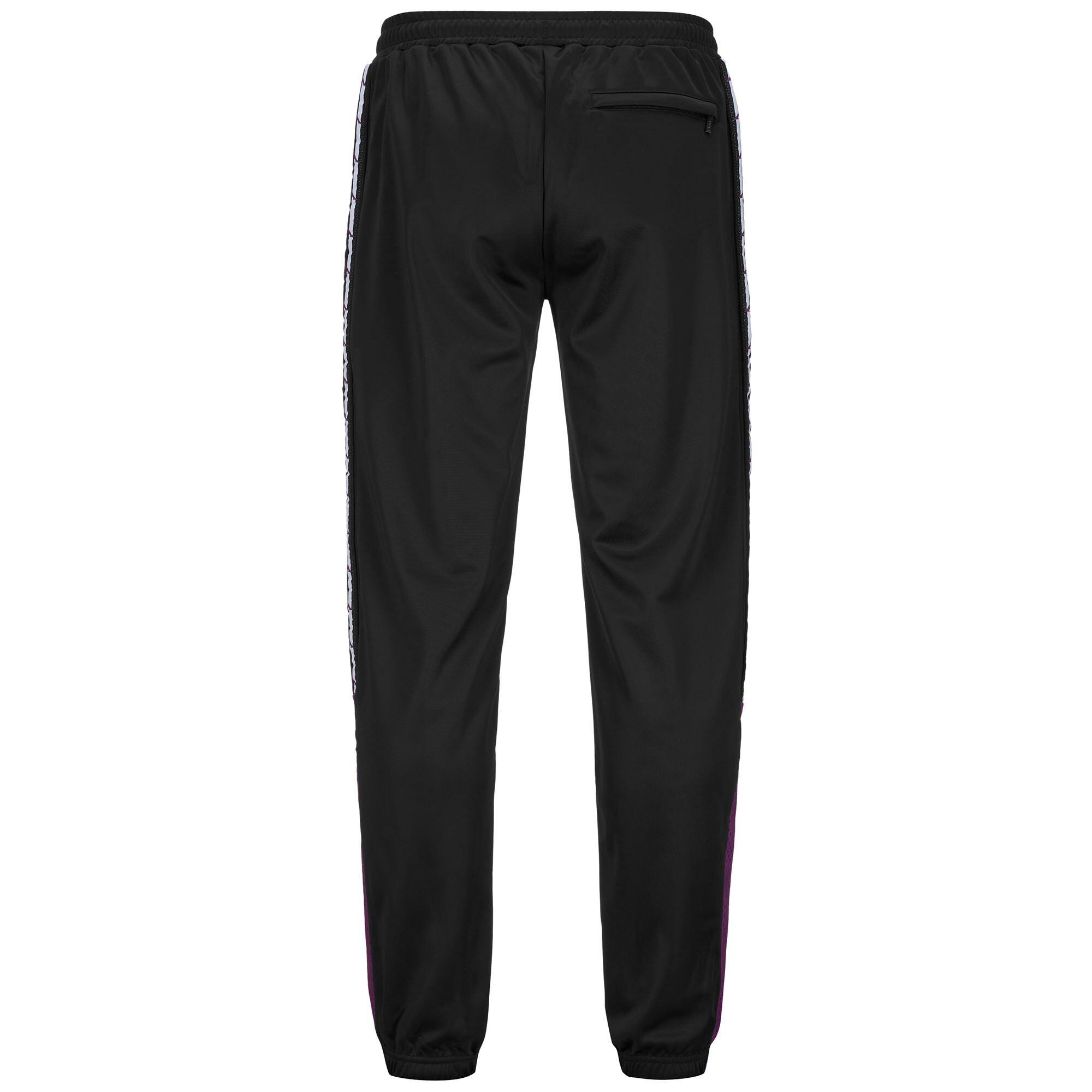 Pantaloni da uomo in poliestere nero da streetwear sportivo 3/4