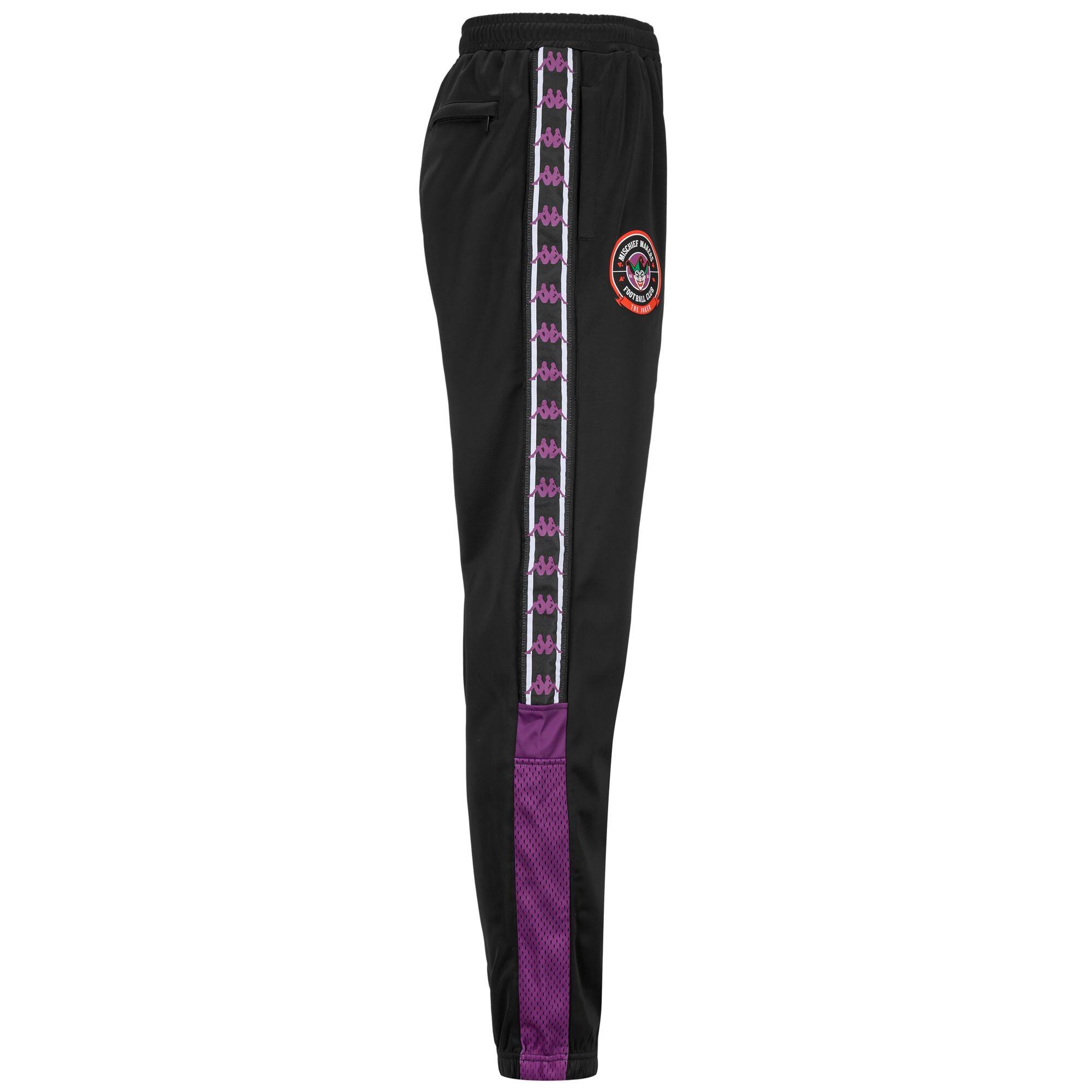 Pantaloni da uomo in poliestere nero da streetwear sportivo 2/4