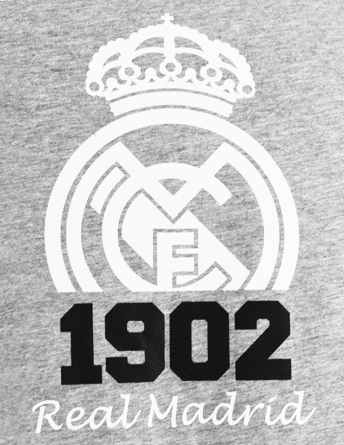 Real Madrid póló fehér címer 1902 felnőtt szürke 3/5