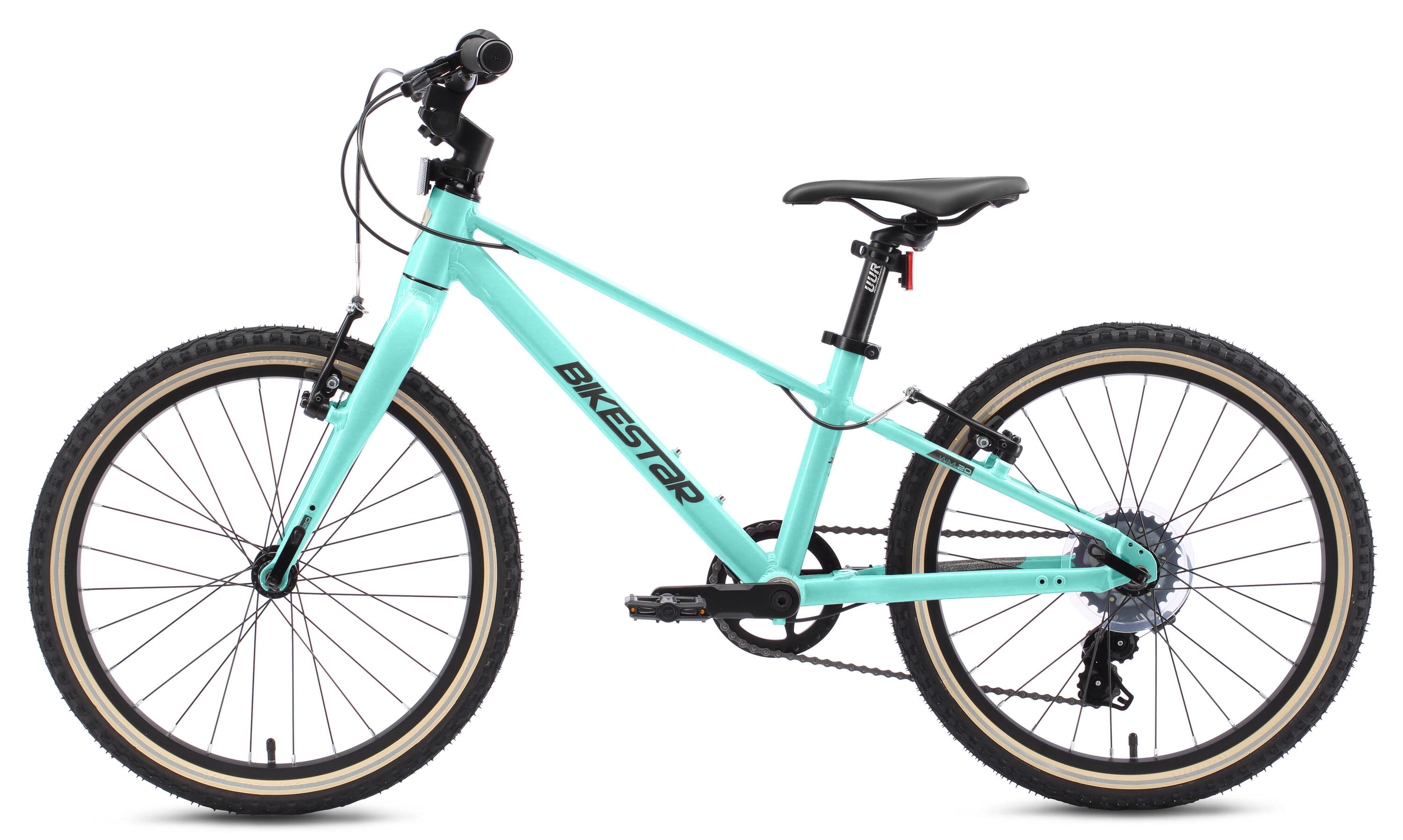 Vélo de ville 20" pour enfants 6 ans, VTC en aluminium léger 8 kg, 7 vitesses 3/7