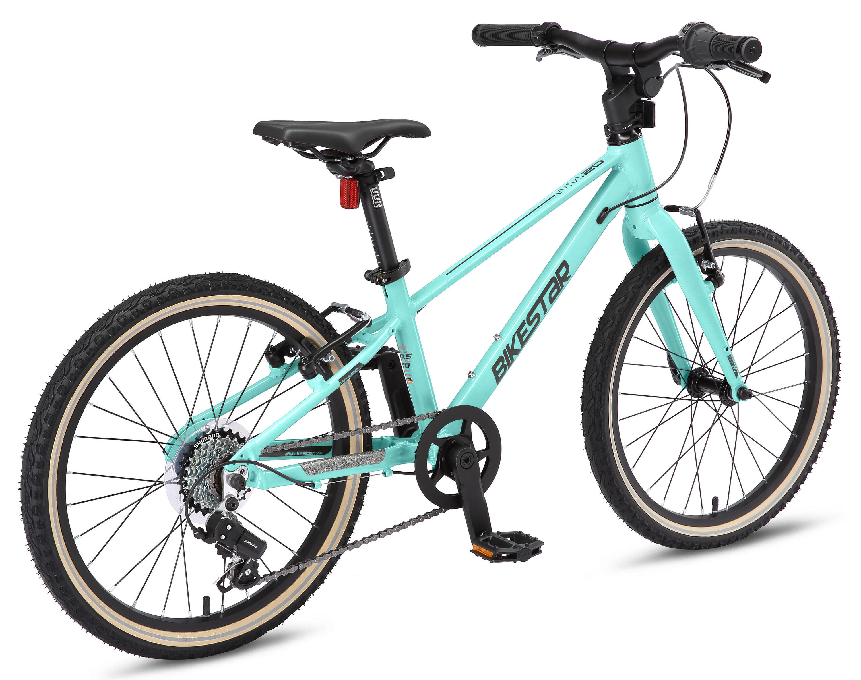 Vélo de ville 20" pour enfants 6 ans, VTC en aluminium léger 8 kg, 7 vitesses 4/7