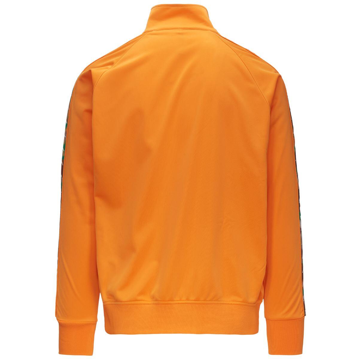 Felpa con zip da uomo in poliestere arancio da sport street 4/5