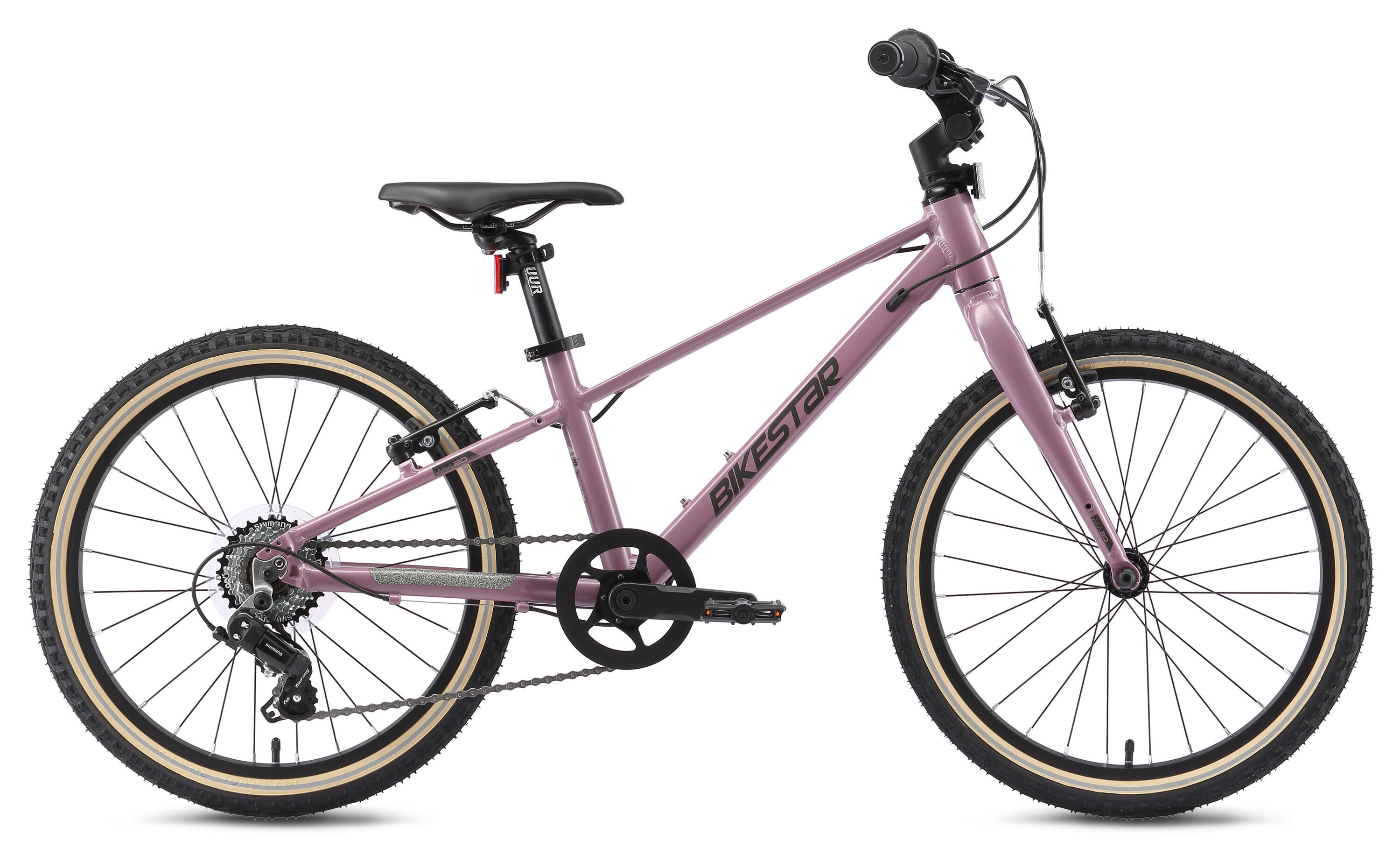Stadsfiets 20" aluminium, kinderfiets 6 jaar, lichtgewicht 8 kg, 7 versnellingen 2/7