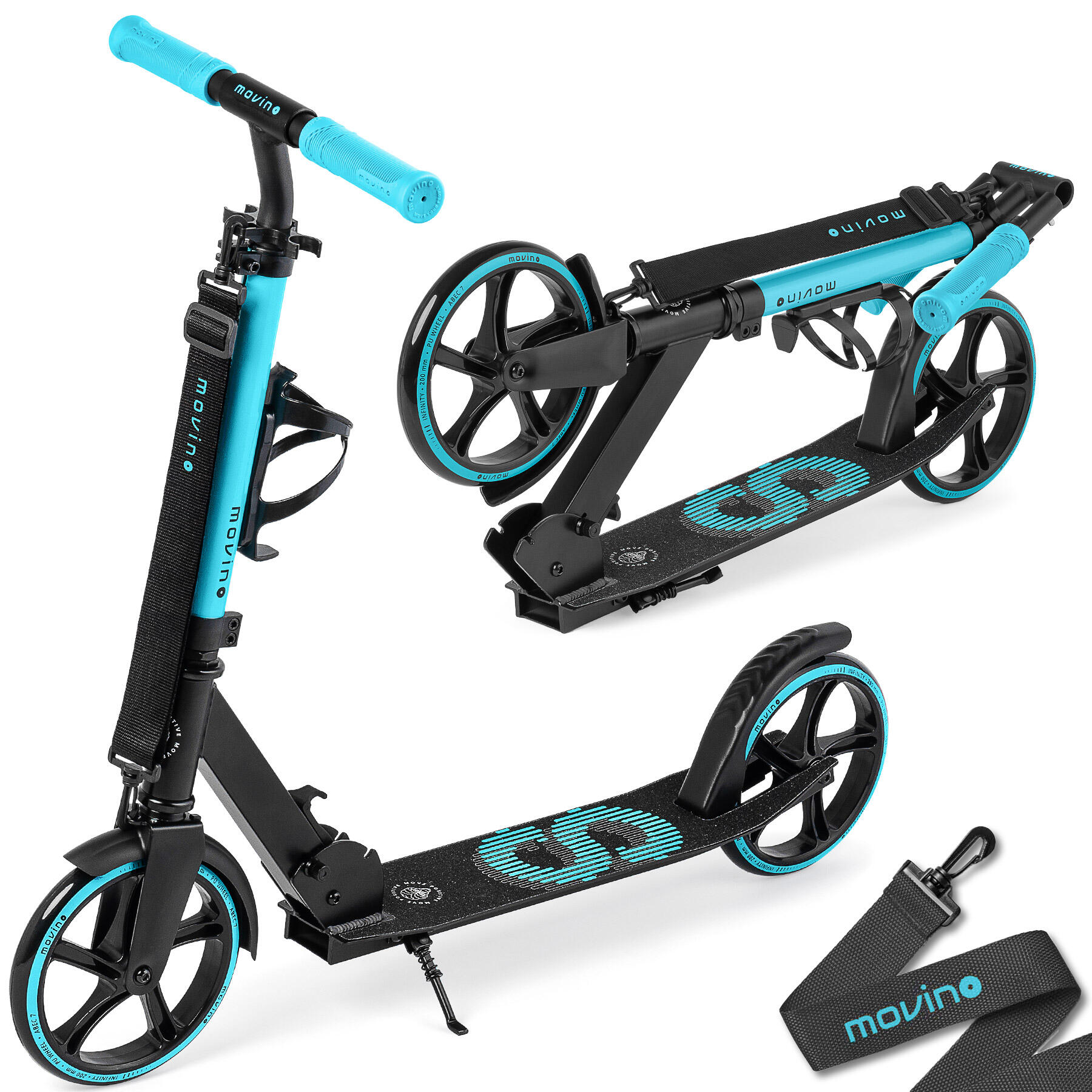 MOVINO INFINITY Cityroller Scooter für Kinder und Erwachsene (Blau) 0035