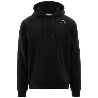 Felpa da uomo in cotone nero da palestra