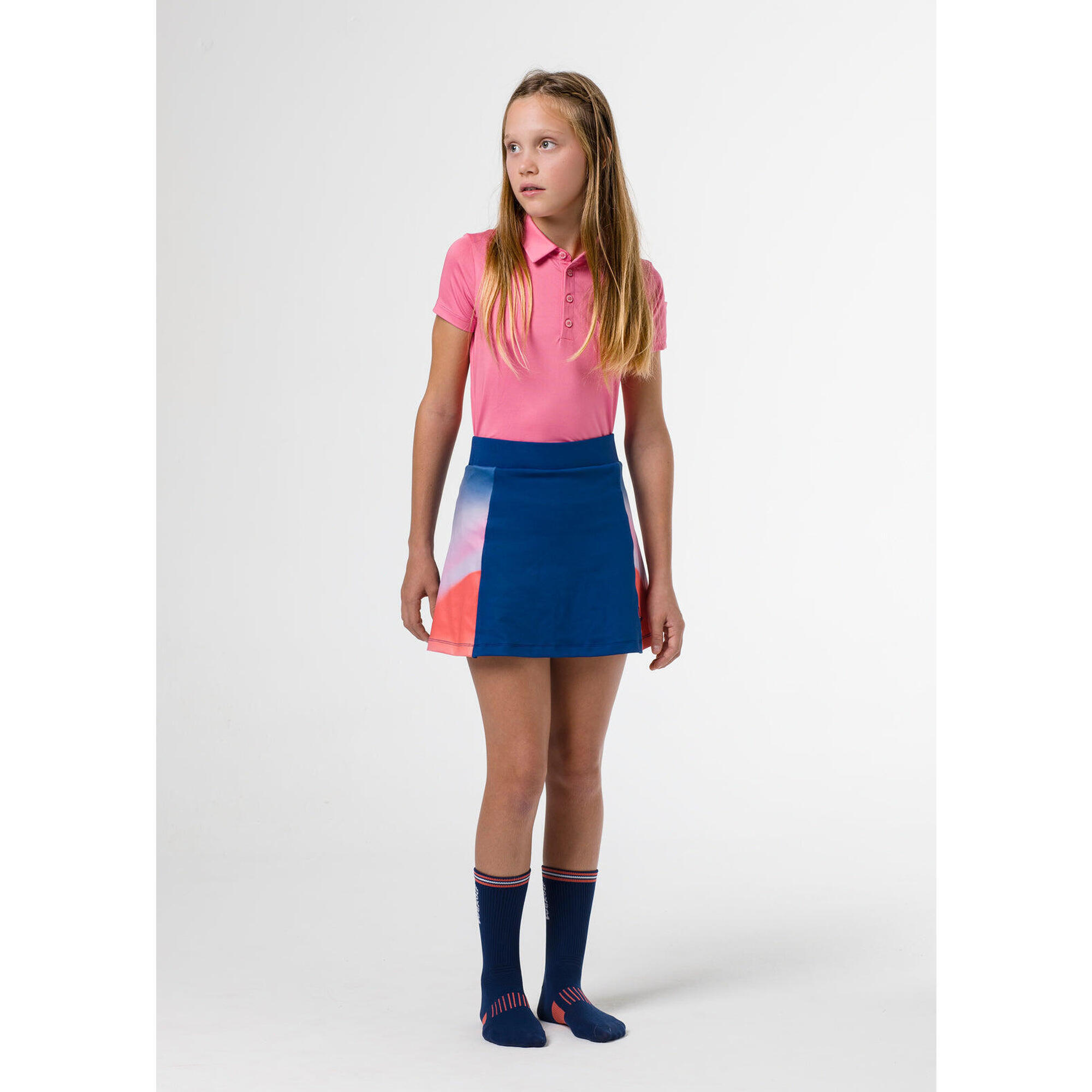 Wekolf - Jupe-culotte De Golf Bleue Pour Fille Avec Détail Dégradé - Jupe Short - Bleu - Decathlon