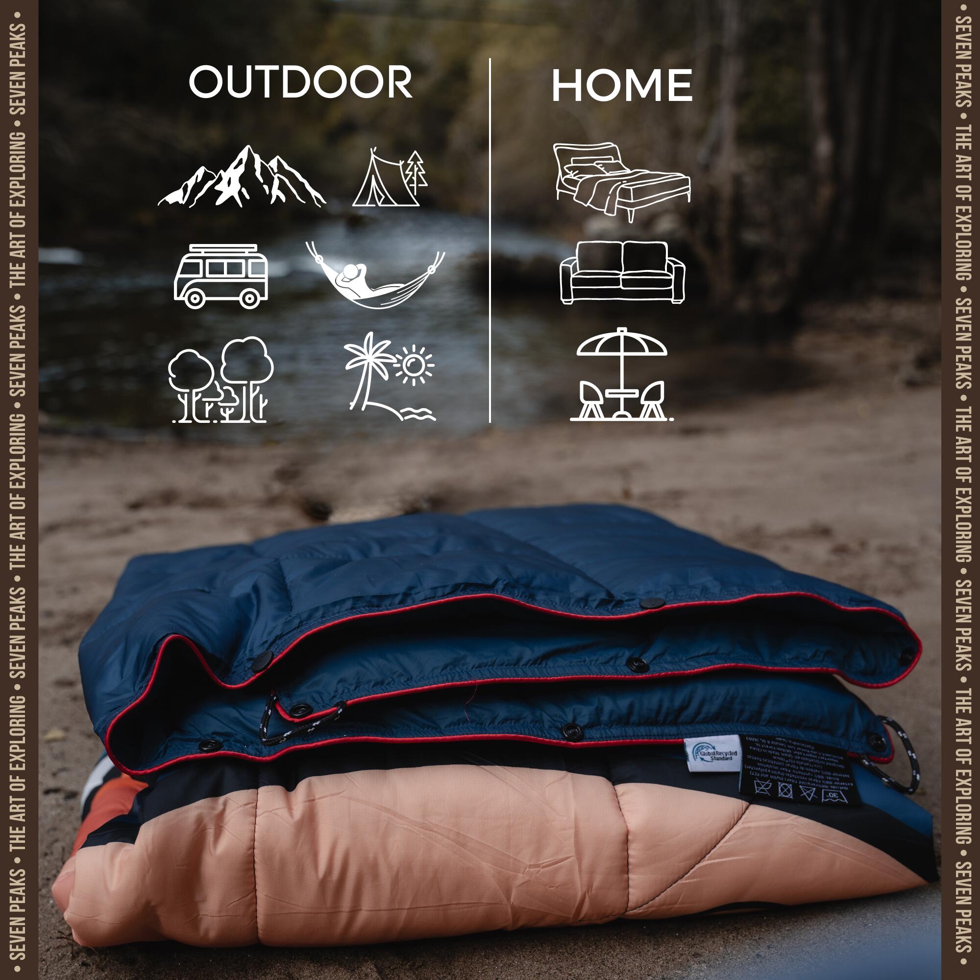 Seven Peaks Van Life Single Camper Decke blau 185x130cm 6/7