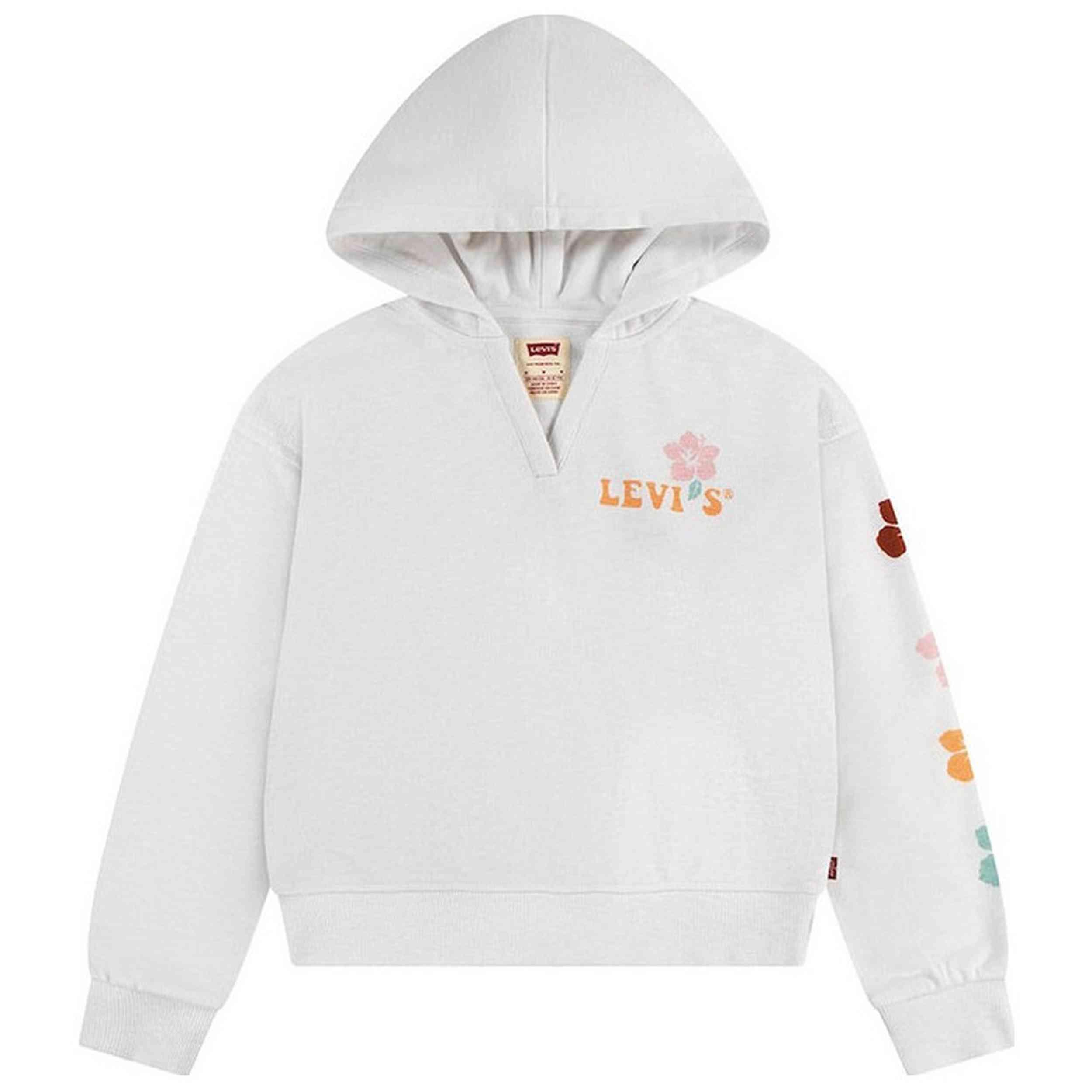 Levi's - Sweat À Capuche Levi's Modèle 4ek175-w1t Pour Filles - Sweat-shirt - Blanc - Decathlon