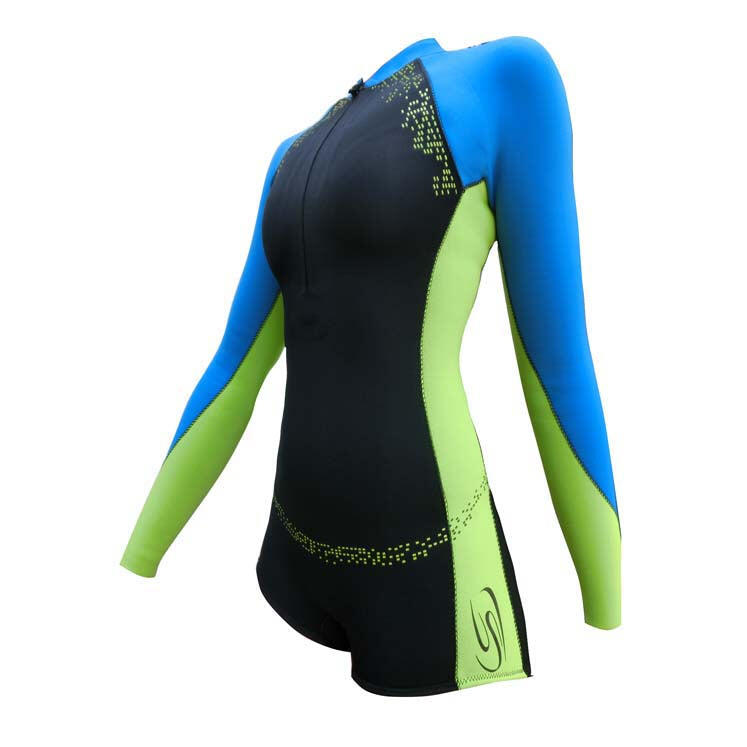 Traje de neopreno Surf corto Mujer CALIFORNIA 2mm Negro 2/3