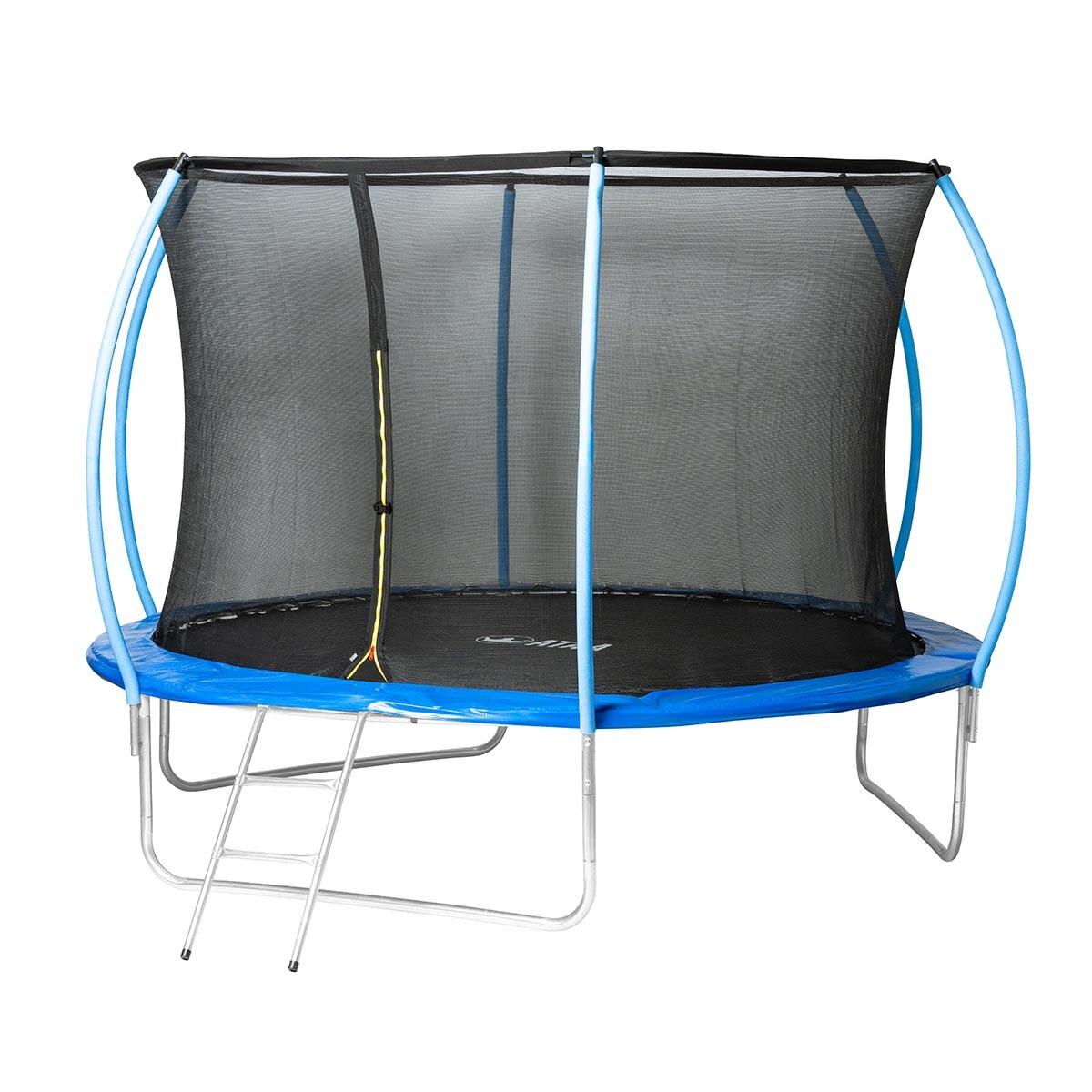 Trampolino ovale per bambini ATAA con rete blu 2/7