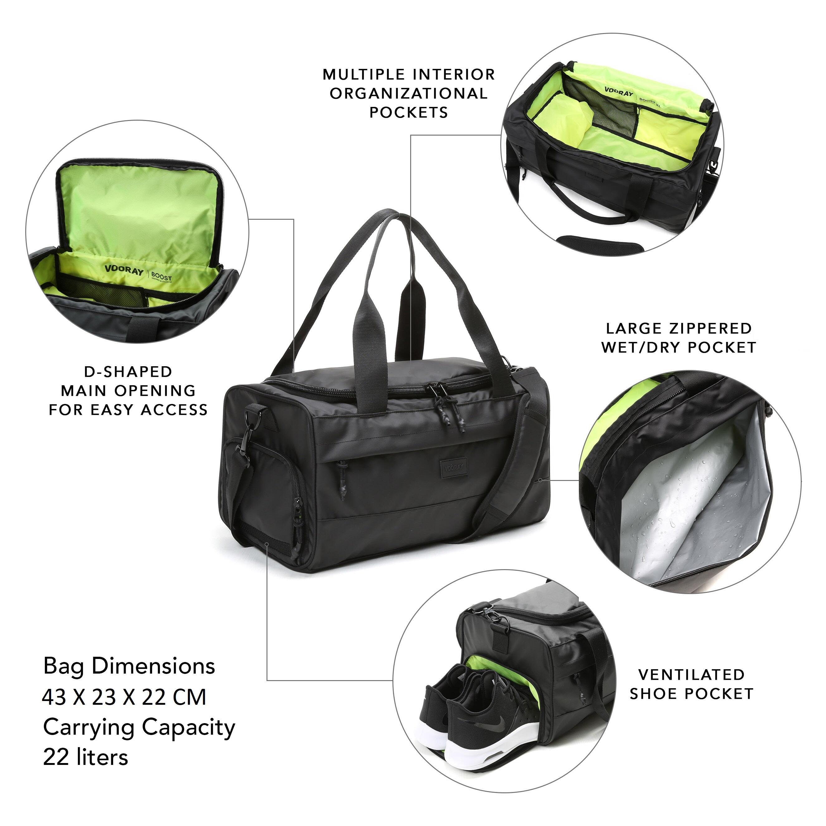 Boost Duffel 22L - 43,2 cm -Große Sporttasche mit Schuhfach (Matte Black) 4/7