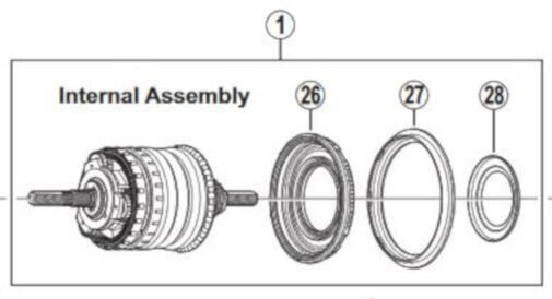 Dichtung Antriebsplatte Shimano SG-S705 2/2