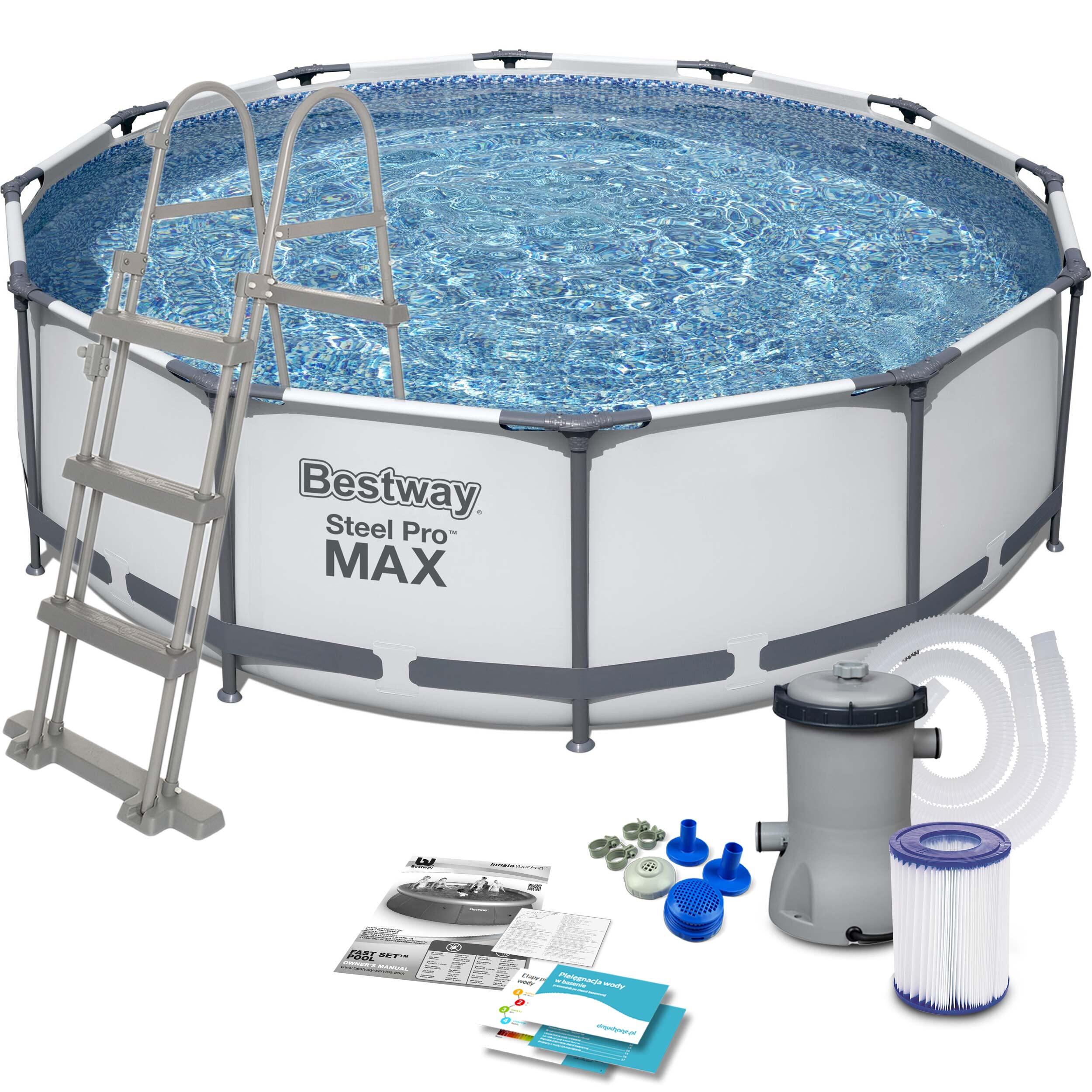 Bestway Steel Pro Max zwembad set rond Ø 366 x 100 cm 1/6