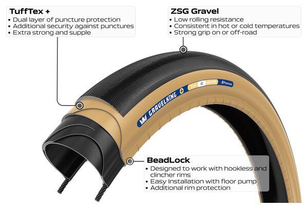 Neumático Panaracer GravelKing+ Gravel 700 mm Tubeless Ready Plegable ZSG Gravel 4/5