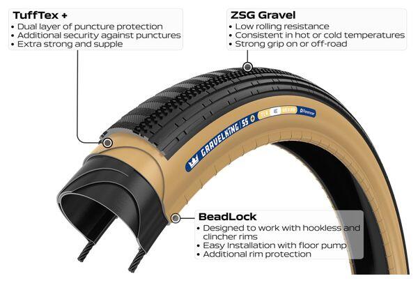 Panaracer GravelKing SemiSlick+ Pneumatico Gravel 700 mm Tubeless Ready Pieghevo 4/5