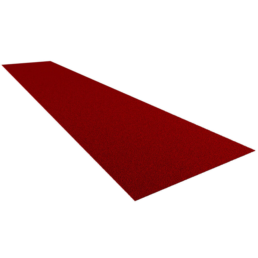 Sprinttrack Uni Indoor (gazon artificiel) - 10 x 2 m - Rouge 3/4