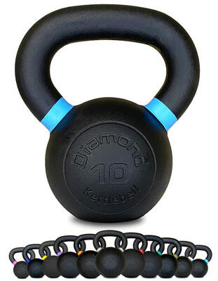 Kettlebell Pro ghisa nera opaca maniglia grip 4–36 kg