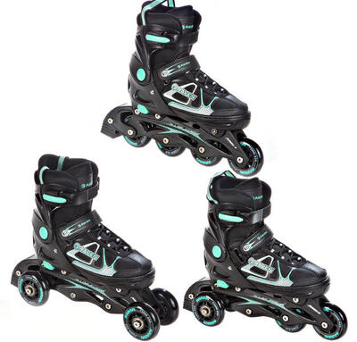 Patines ajustables 3 en 1 Spirit Negro/Menta