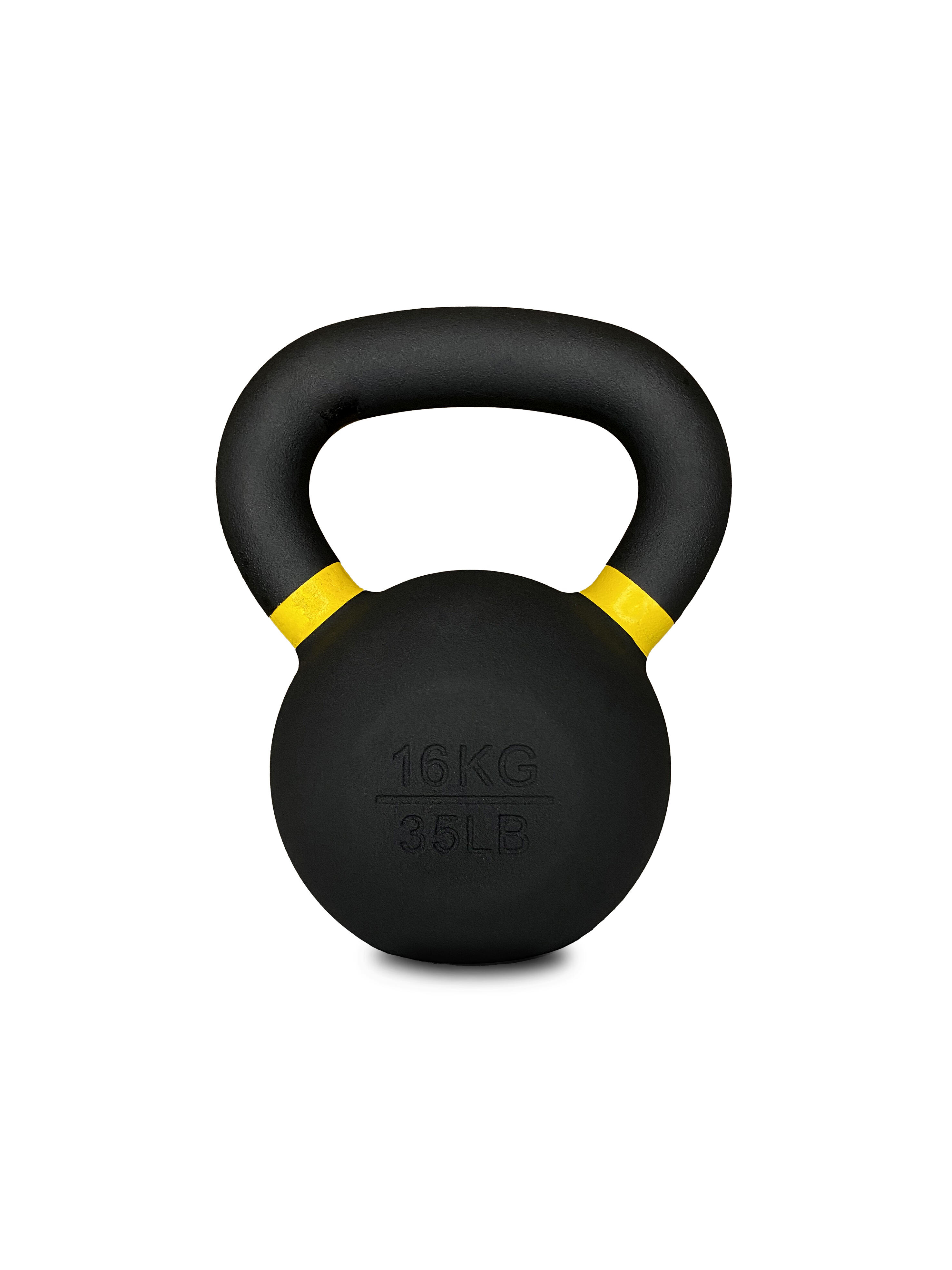 Kettlebell Pro ghisa nera opaca maniglia grip 4–36 kg 3/3