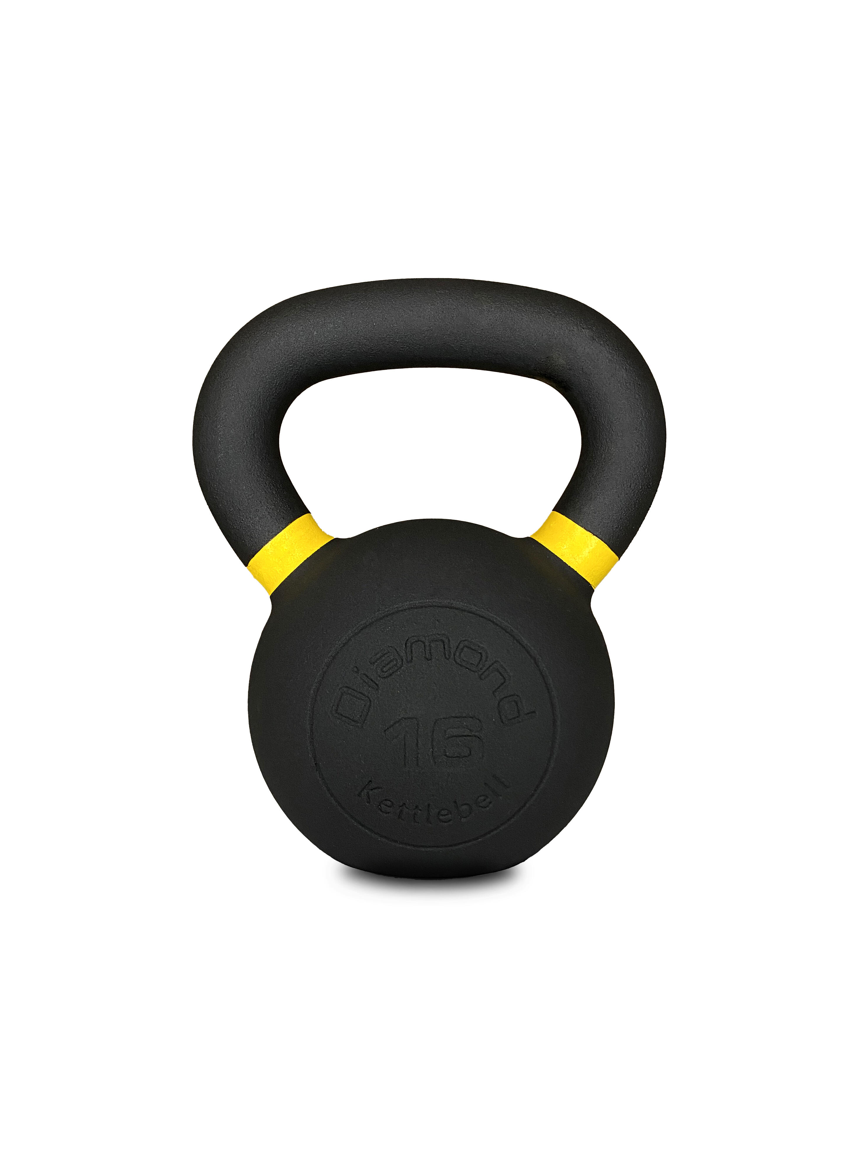 Kettlebell Pro ghisa nera opaca maniglia grip 4–36 kg 2/3