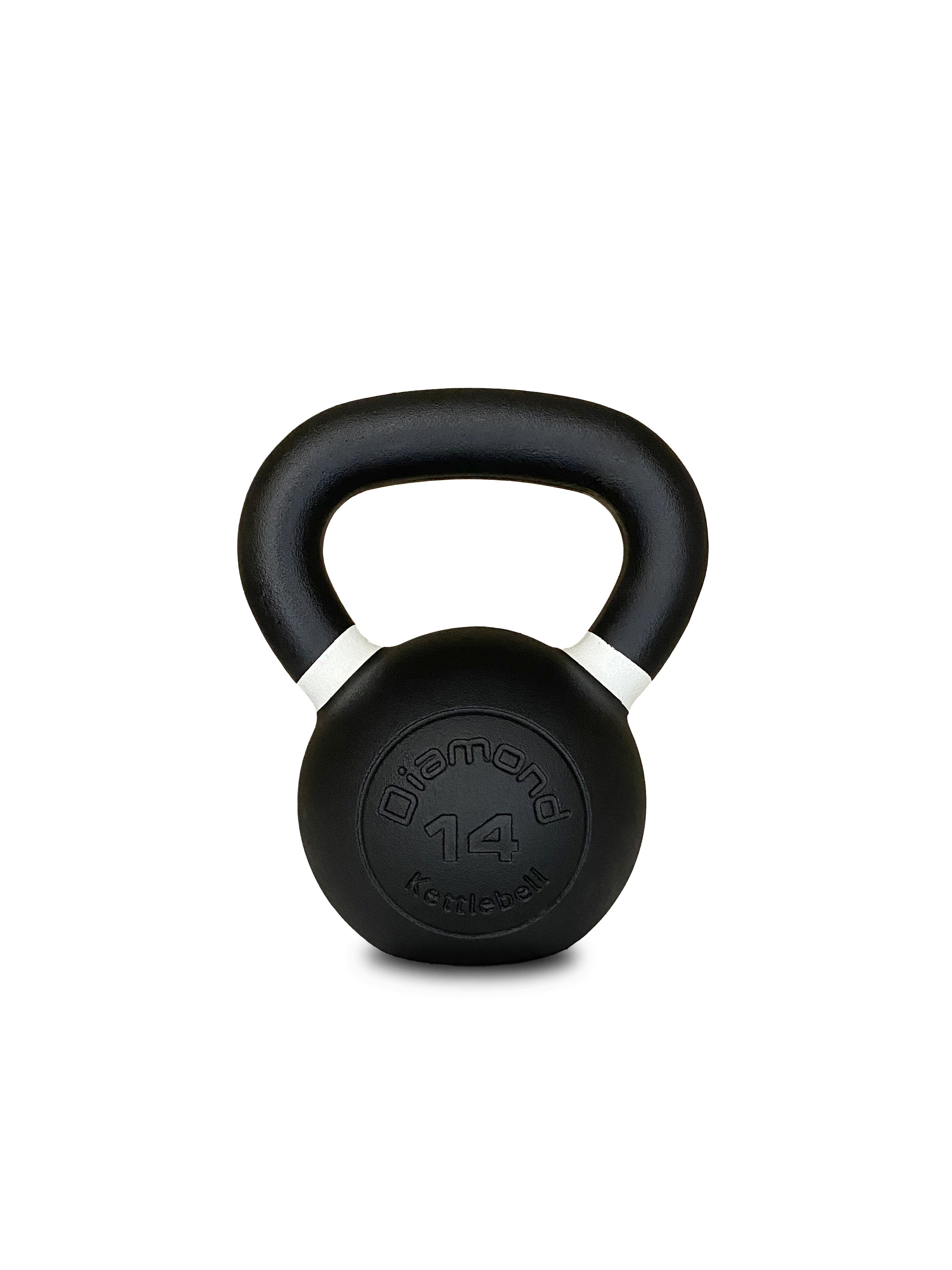 Kettlebell Pro ghisa nera opaca maniglia grip 4–36 kg 2/3