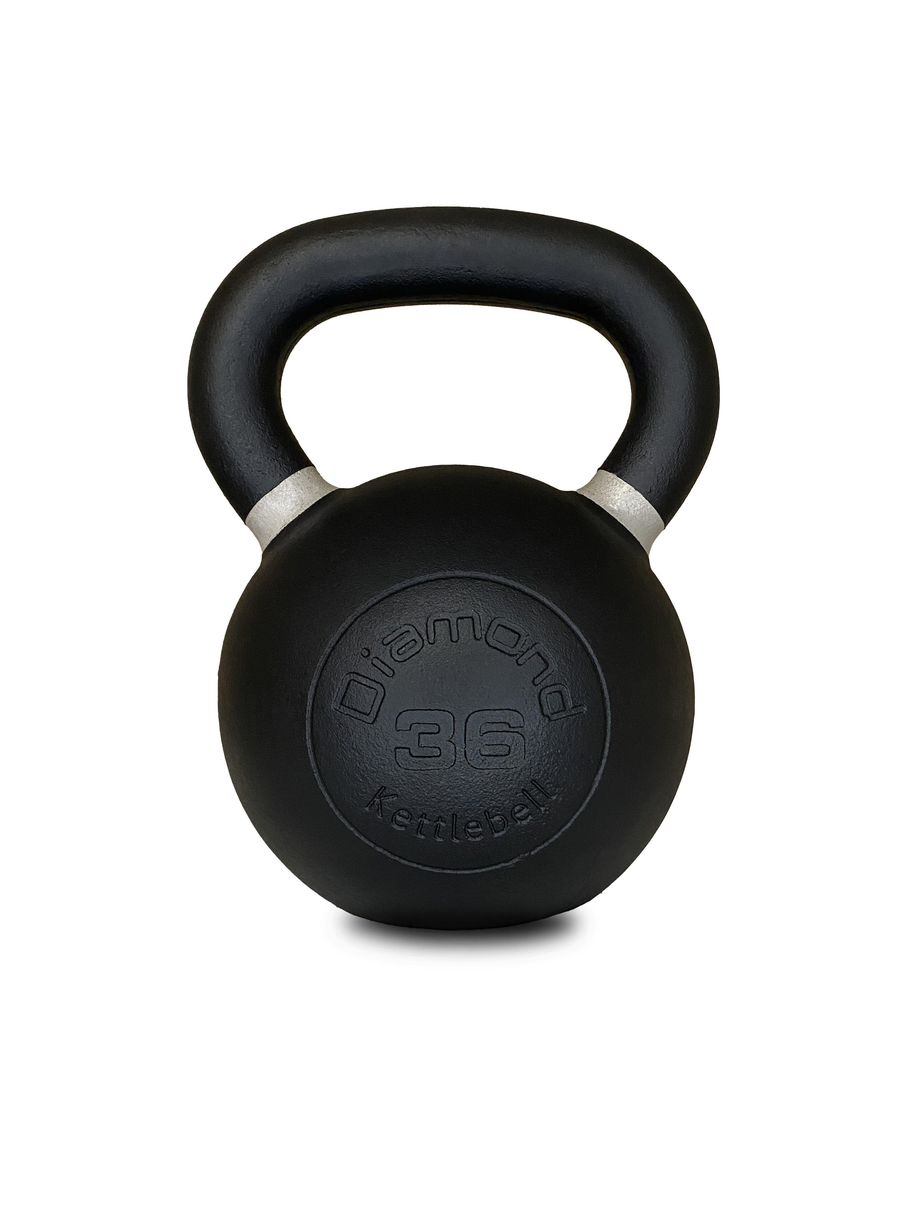 Kettlebell Pro ghisa nera opaca maniglia grip 4–36 kg 2/3