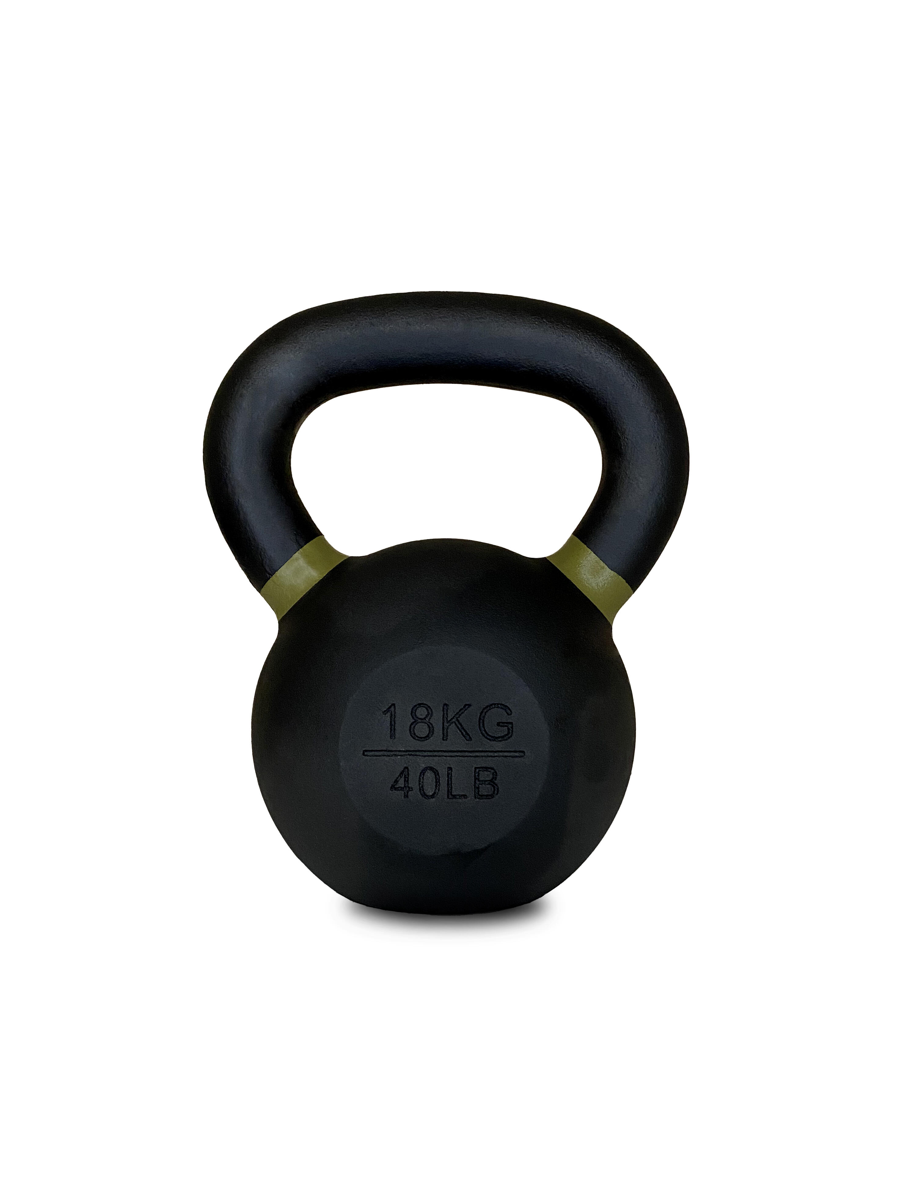 Kettlebell Pro ghisa nera opaca maniglia grip 4–36 kg 3/3