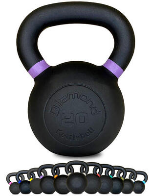 Kettlebell Pro ghisa nera opaca maniglia grip 4–36 kg