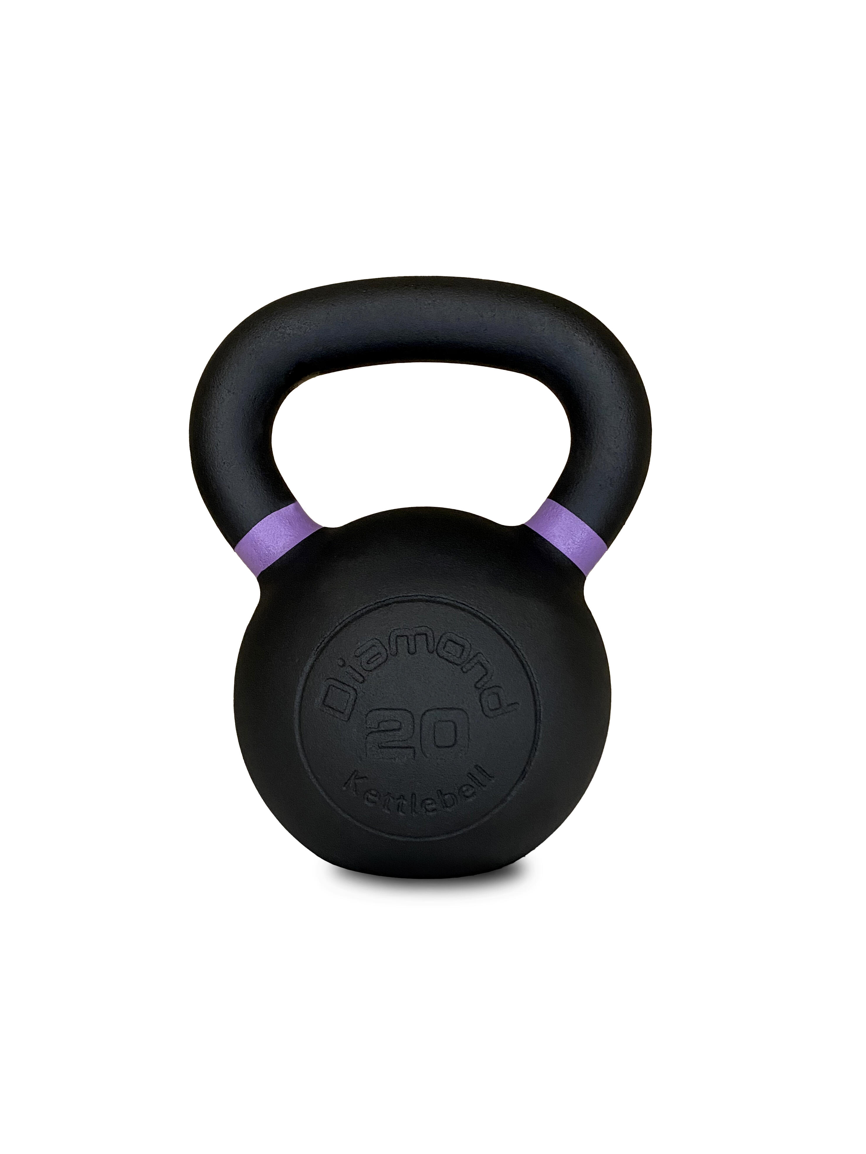 Kettlebell Pro ghisa nera opaca maniglia grip 4–36 kg 2/3