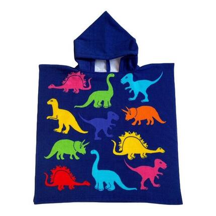 Poncho de bain microfibre - Dino - 60x60cm - 220g/m²
