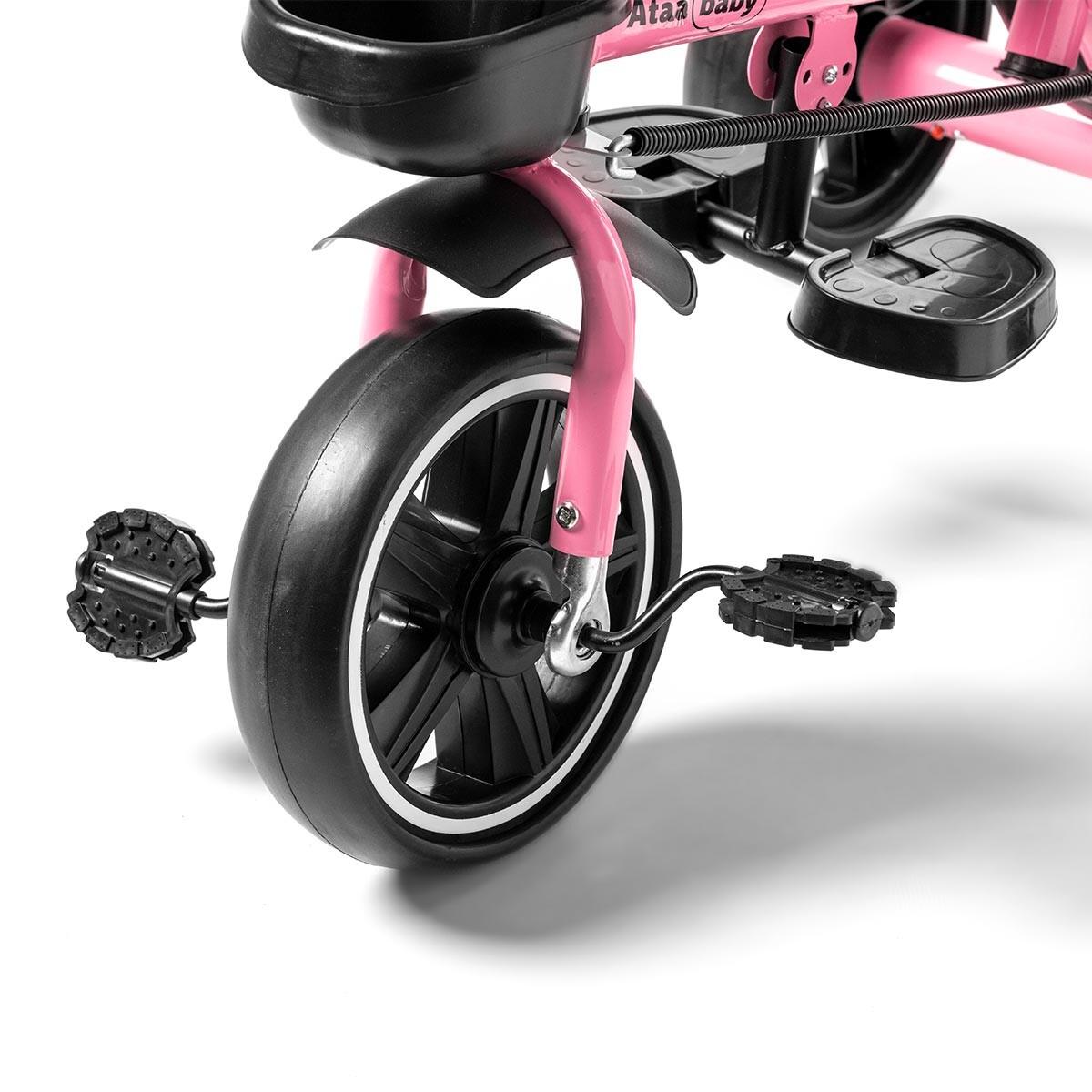 Triciclo Evolutivo ATAA ERUM para Crianças com Alça Ajustável e Rodas Antifuraçã 7/7