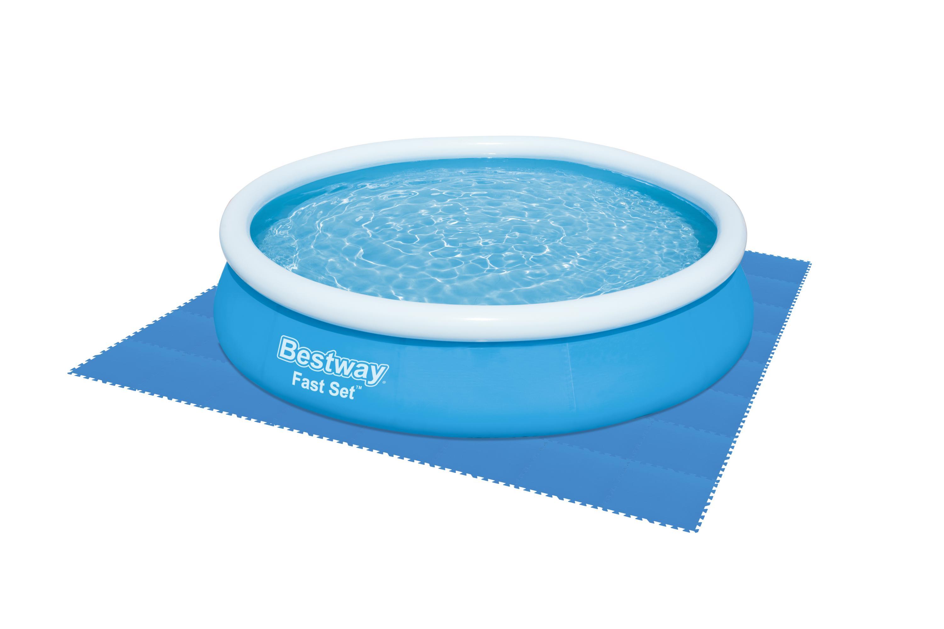 Protector Suelo Piscina BESTWAY Flowclear (9 Unidades de 50 x 50 cm) Azul 2/5