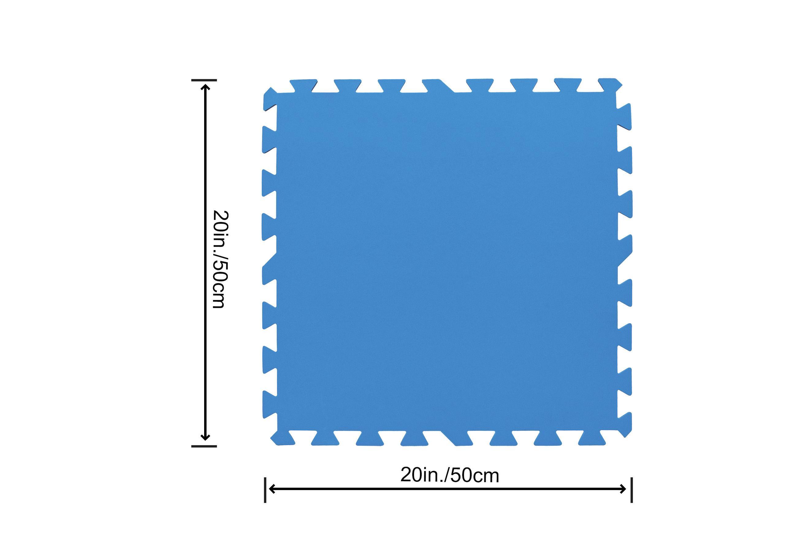 Protector Suelo Piscina BESTWAY Flowclear (9 Unidades de 50 x 50 cm) Azul 5/5